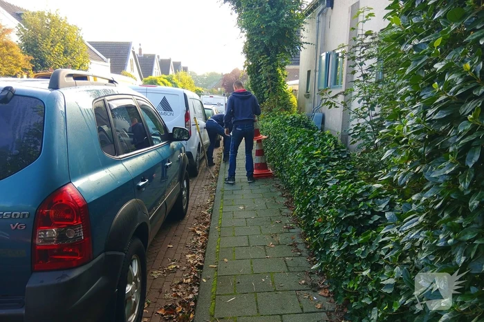 Gaslek bij graafwerkzaamheden