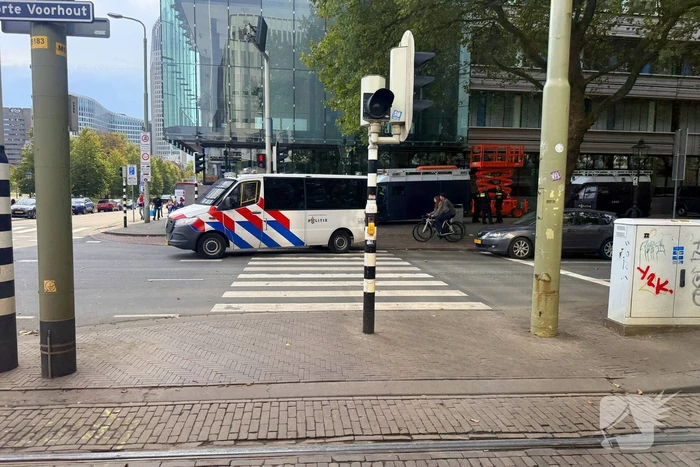 Politie en ME aanwezig bij demonstratie
