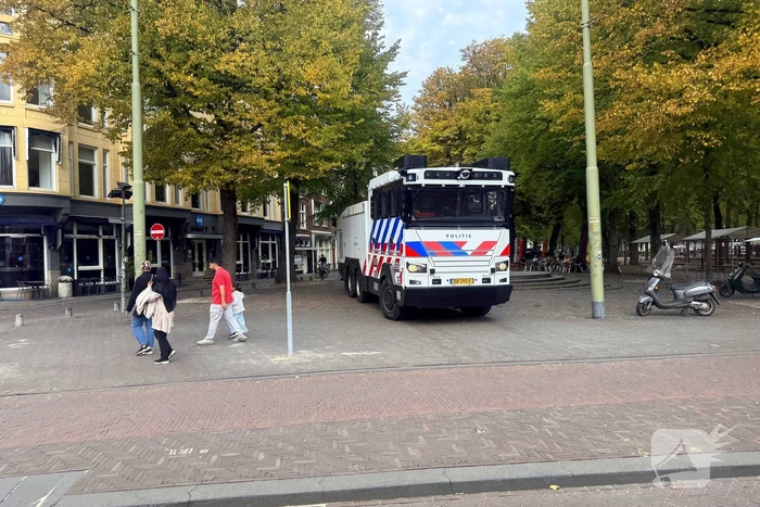 Politie en ME aanwezig bij demonstratie