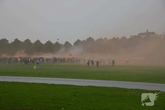 Politie en ME aanwezig bij demonstratie