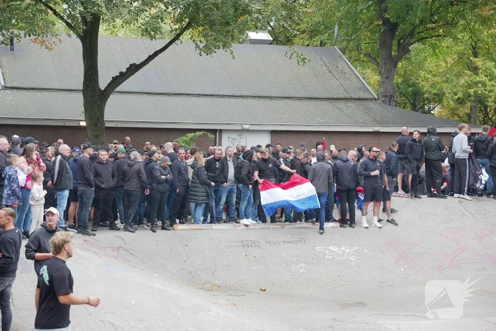 Politie en ME aanwezig bij demonstratie