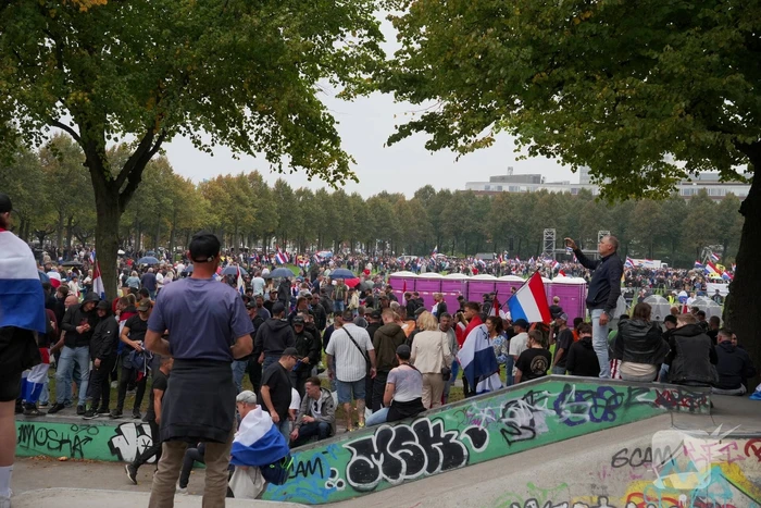 Politie en ME aanwezig bij demonstratie