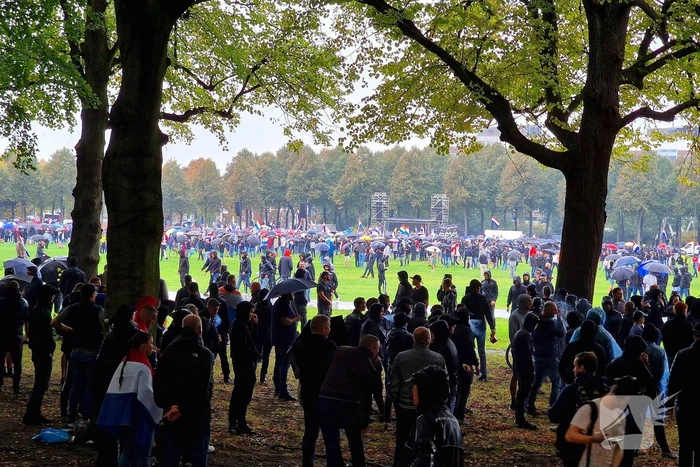 Politie en ME aanwezig bij demonstratie