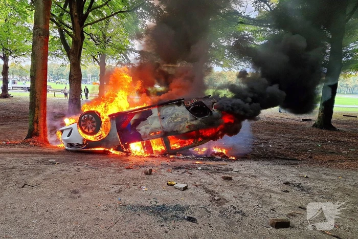 Politie en ME aanwezig bij demonstratie