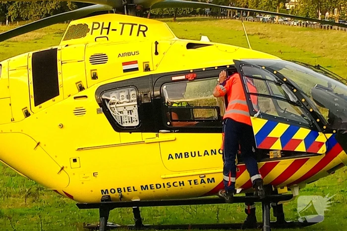 Traumateam landt voor medisch incident