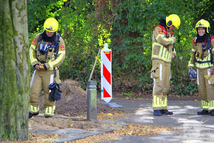 Grote gasuitstroom bij graafwerkzaamheden