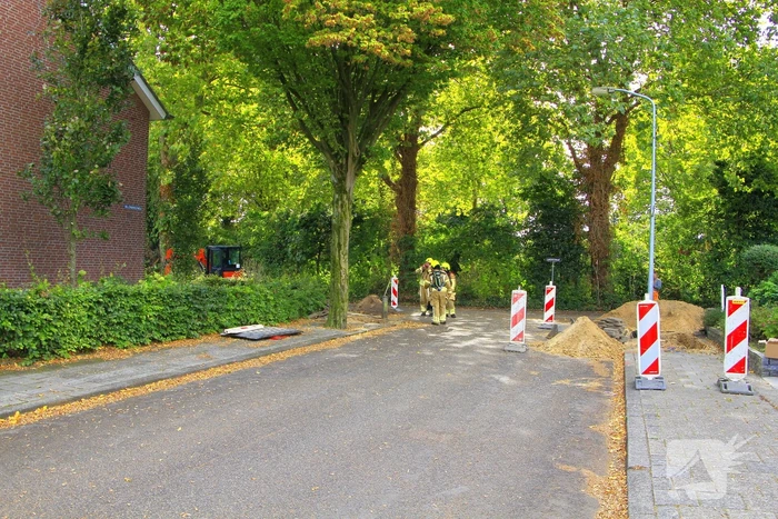 Grote gasuitstroom bij graafwerkzaamheden
