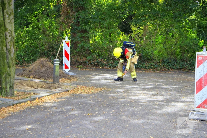 Grote gasuitstroom bij graafwerkzaamheden