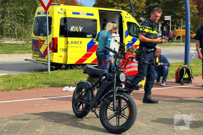 Fatbiker botst op fietser