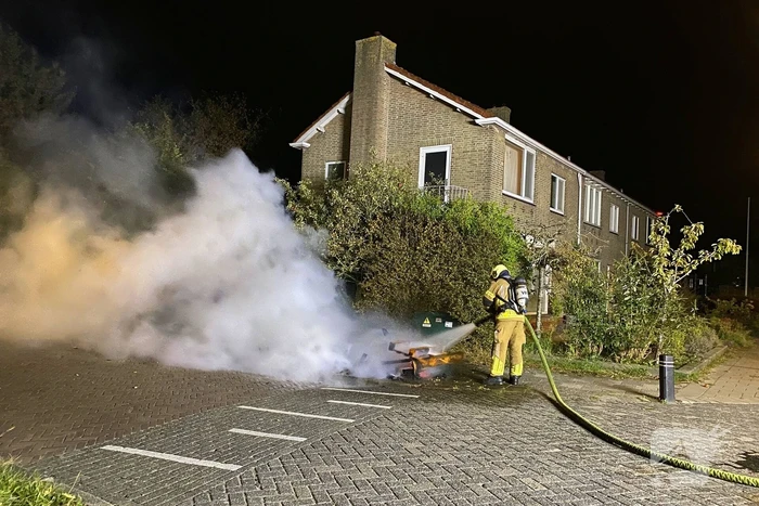 Buitenbrand door vermoedelijke brandstichting