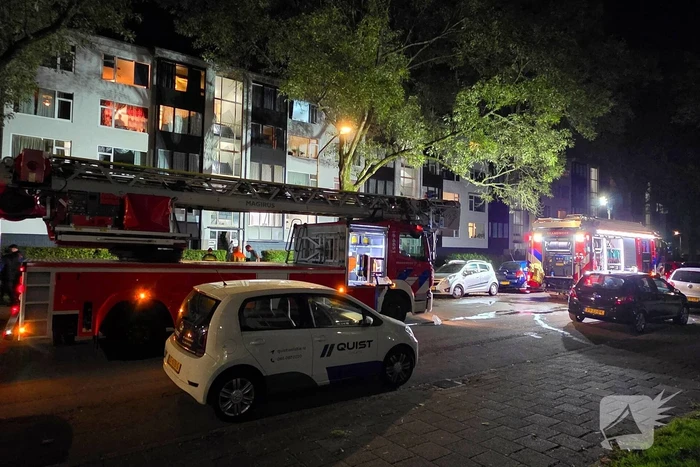 Brand in kelder van flatgebouw