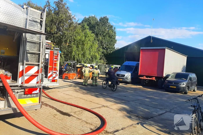 Brand in agrarische schuur