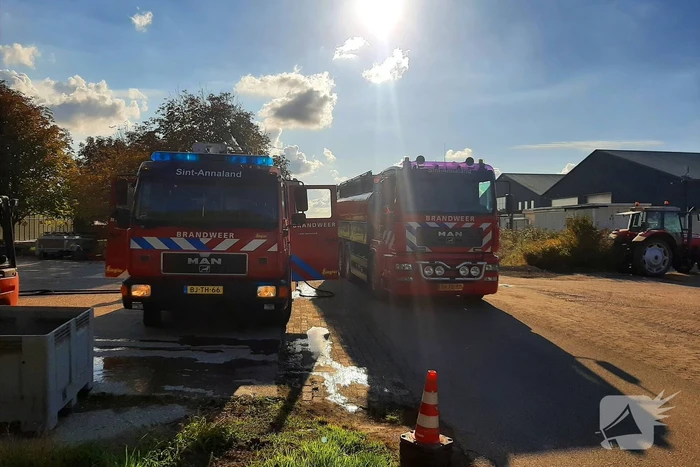 Brand in agrarische schuur