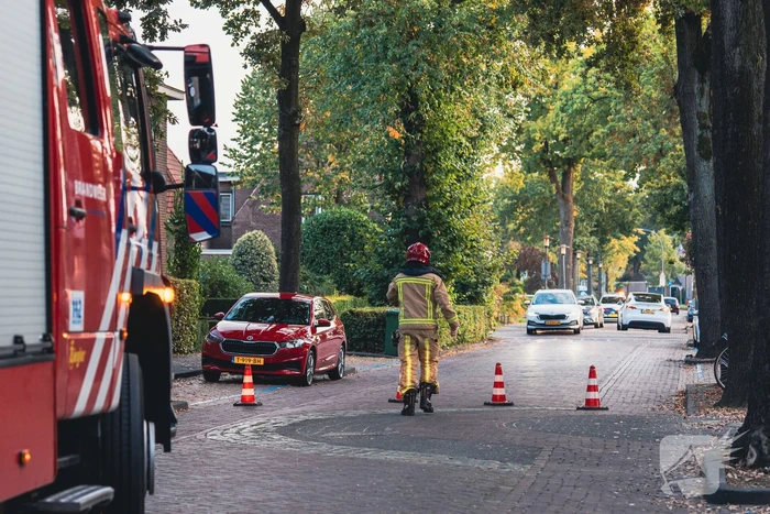 Straat afgesloten voor brandlucht