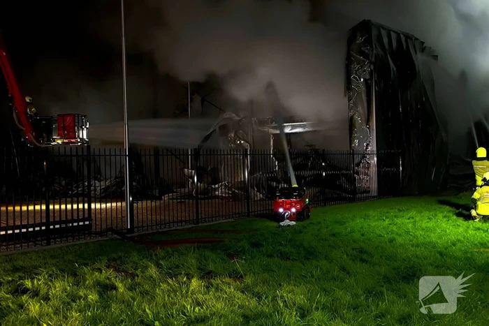 Blusrobot ingezet bij grote brand