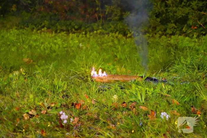 Politie blust brand met behulp van brandweer