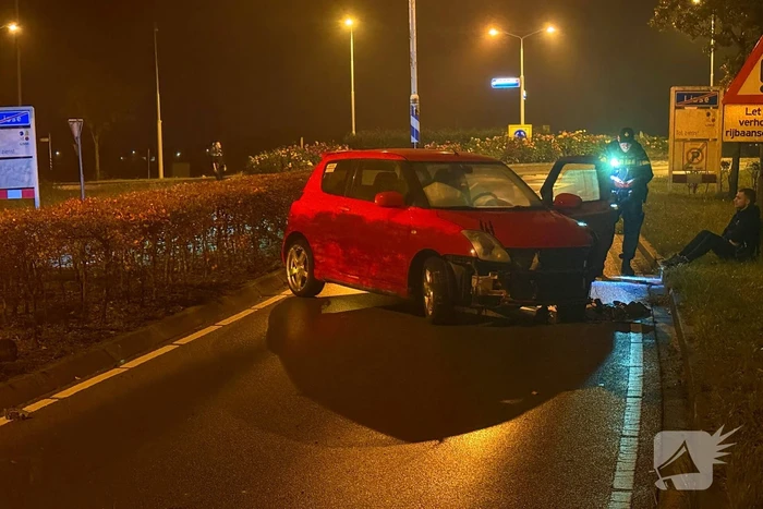 Ongeval met auto en lantaarnpaal door te hard rijden