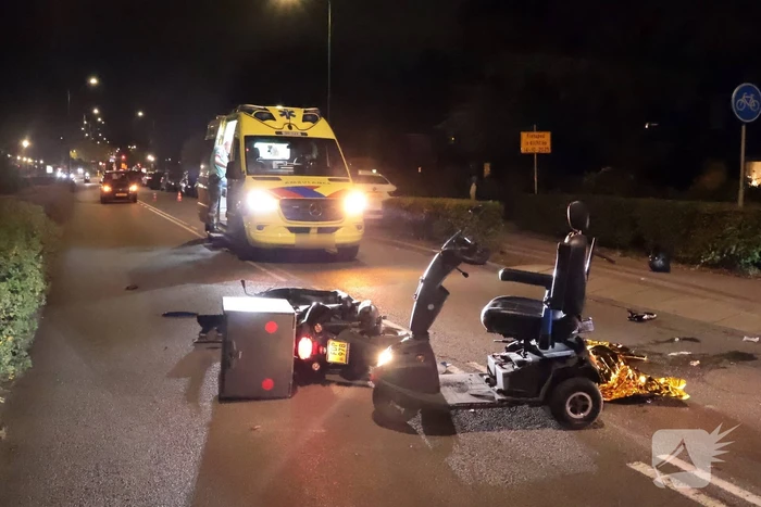 Man op scootmobiel gewond bij ongeval met bezorgbrommer
