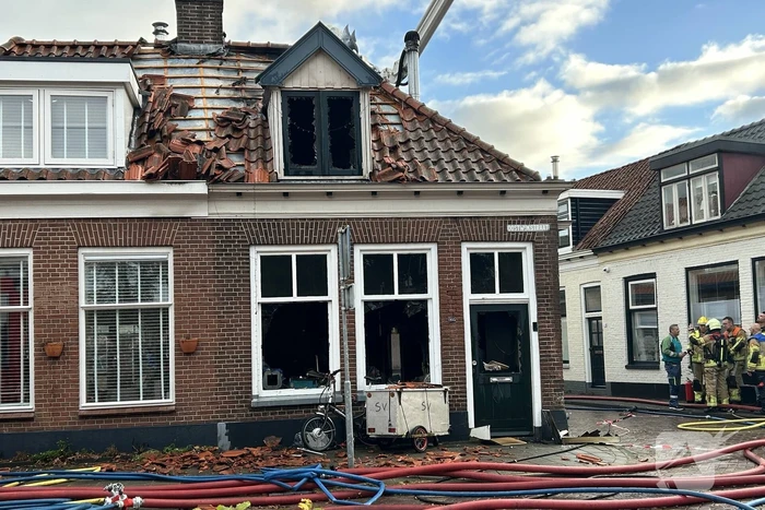 Enorme schade door woningbrand