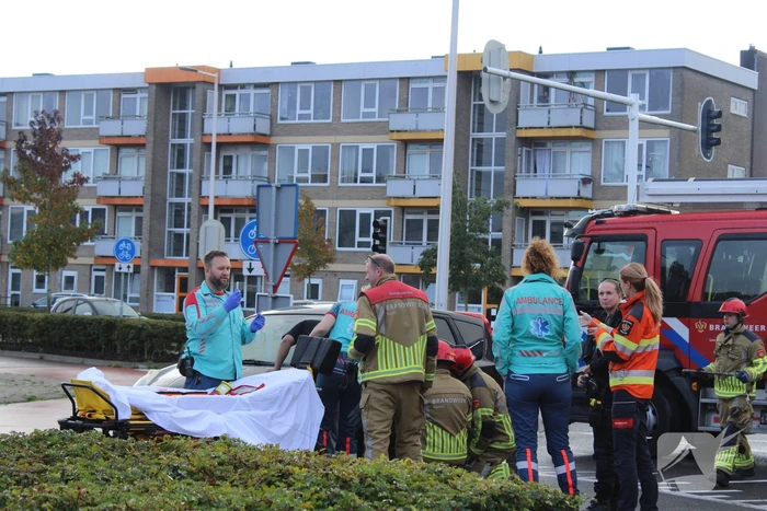 Brandweer bevrijdt beknelde fietser