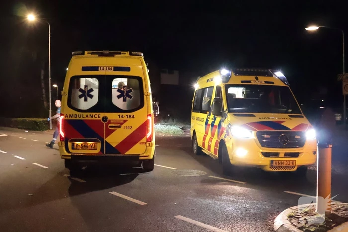 Ongeval tussen bestelbus en scooter met gewonden