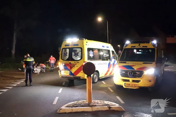 Ongeval tussen bestelbus en scooter met gewonden