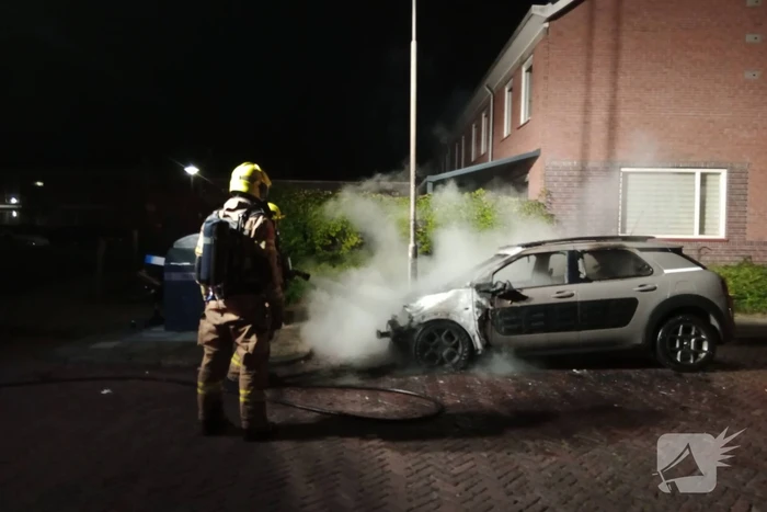 Brand verwoest auto
