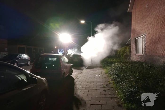 Brand verwoest auto