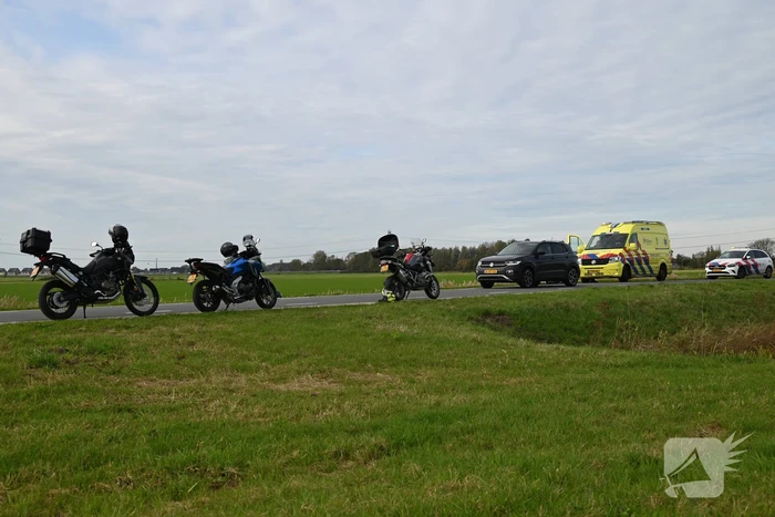 Motorrijder in sloot bij ongeval