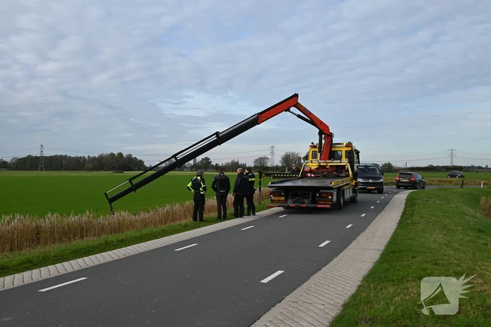 Motorrijder in sloot bij ongeval