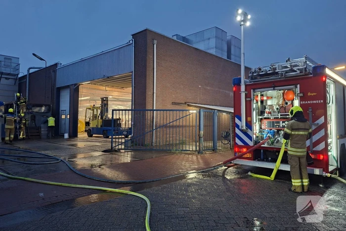 Zaagselcontainer in brand
