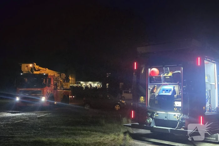 Vonkjes en rook bij productiebedrijf