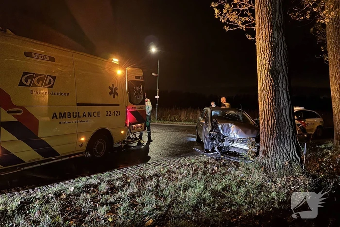 Automobilist botst tegen boom en raakt gewond