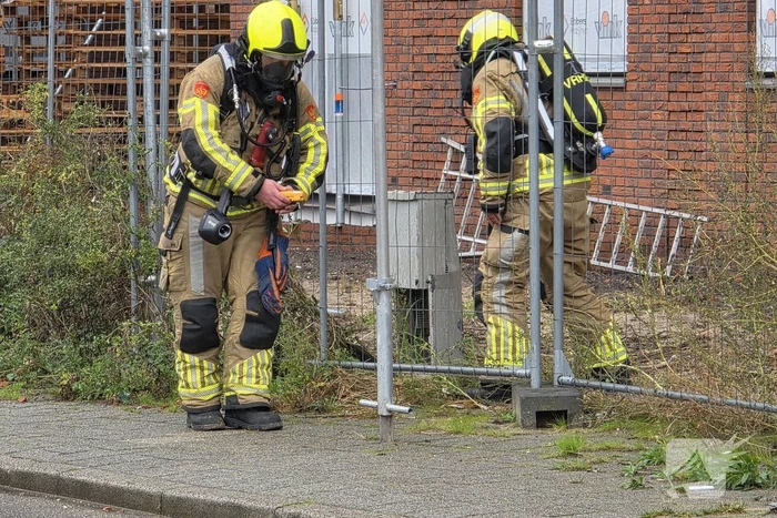 Gaslekkage op bouwterrein ontdekt