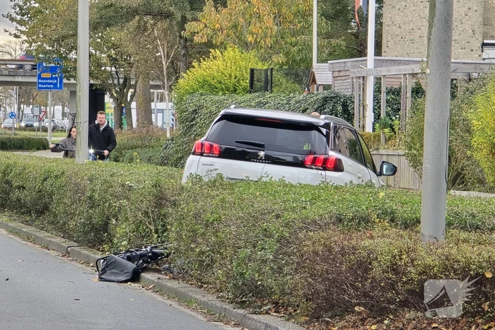 Auto belandt in bosschages