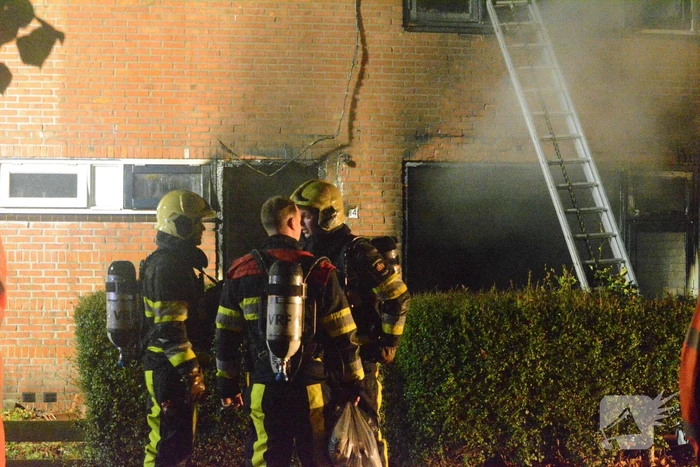 Drone ingezet bij zware woningbrand