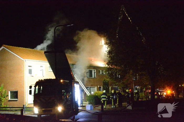 Drone ingezet bij zware woningbrand