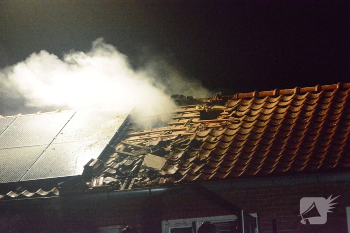 Drone ingezet bij zware woningbrand