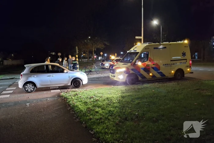 Fietser gewond bij botsing met auto