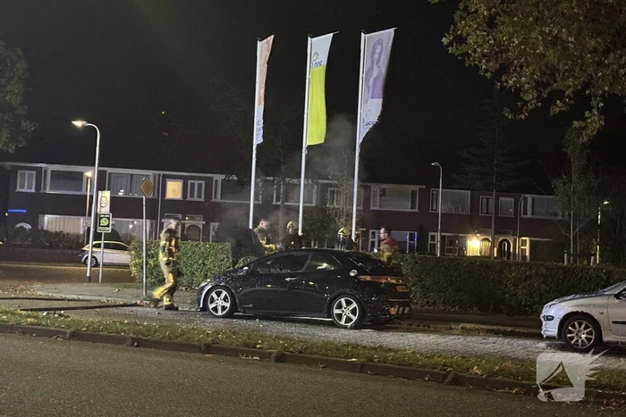 Rookontwikkeling uit geparkeerde auto