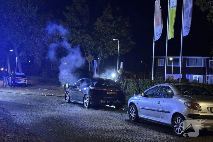 Rookontwikkeling uit geparkeerde auto