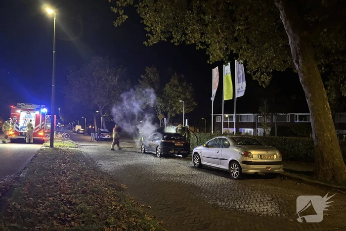 Rookontwikkeling uit geparkeerde auto