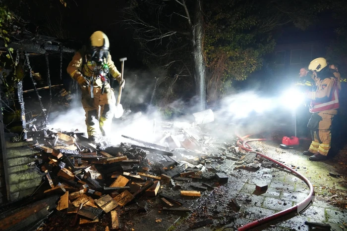schuurtje verwoest door brand