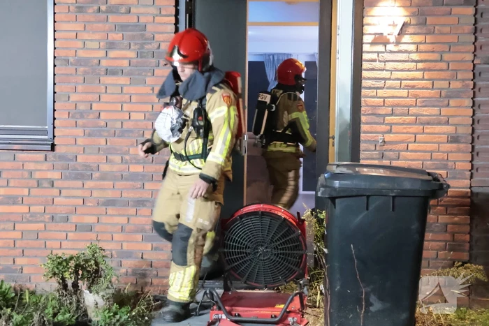 woningbrand door vlam in pan