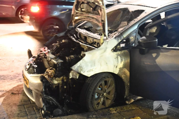 Auto verwoest na mogelijke brandstichting