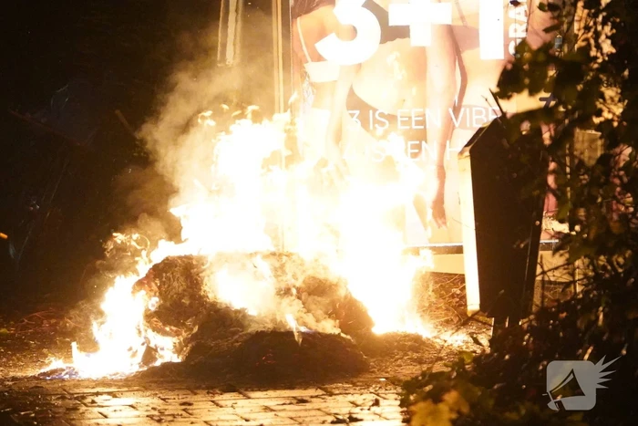 Vuilniscontainer in bushokje in brand gestoken