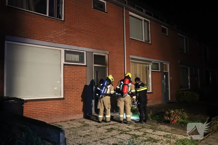 Woningbrand na explosie