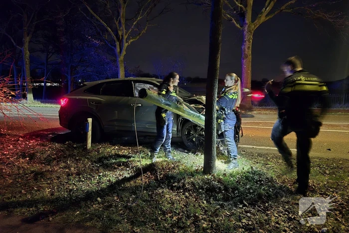 Inhaalactie eindigt in botsing met boom