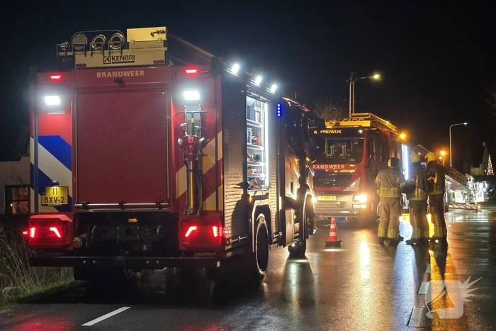Brand in schoorsteen van woning