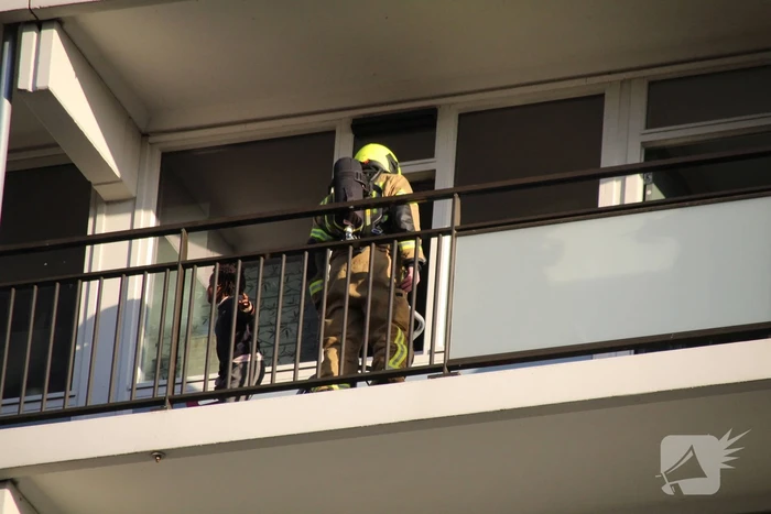 Woningbrand op zesde etage van flat